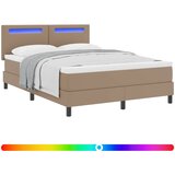  Krevet s opruga kutije s madracem Boja cappuccina 160 x 200 cm | shoptok.hr