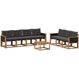  Set vanjskih sofa 8 kom. Prirodna i crna | shoptok.hr