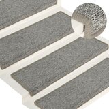 vidaXL Preproge za stopnice 15 kosov 65x25 cm bele in sive | Shoptok.si