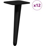  Noge za stajanje 12 pcs Crna 56 x 56 x 100 mm Željezo | shoptok.hr