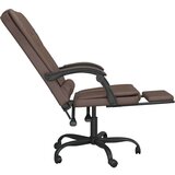  Masažni pisarniški stol rjavo umetno usnje, (20669233) | Shoptok.si