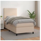 vidaXL Krevet s oprugama i madrac cappuccino 90x200 cm od umjetne kože | shoptok.hr