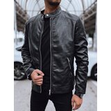 DStreet Kurtka męska skórzana czarna | Shoptok.si