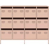 vidaXL Komoda roza 135x39x103,5 cm hladno valjano jeklo | Shoptok.si