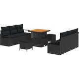  Sjedeća garnitura za vrt 9 kom. Crna Poli ratan 80 x 80 x 71 cm | Shoptok.si
