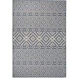 Furnova Zunanja preproga ploščato tkanje 160x230 cm modre črte, (21930858) | Shoptok.si