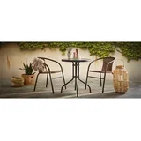 SET ZA BALKON kovina, umetna masa, steklo antracit antracit, rjava
