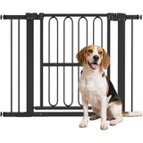 PawHut Varnostna loputa za pse 76–104 cm, zaklepljiva, stopniščna loputa brez vrtanja, črna, (5000240189) | Shoptok.si