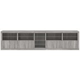  Komoda z LED lučkami siva sonoma 283x37x67 cm | Shoptok.si