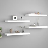 Maison Chic 4 kosi Stenske Police - Viseče police bele 60x23,5x3,8 cm MDF, (21793530) | Shoptok.si