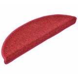  Prostirke za stepenice 15 kom 56x17x3 cm crvene poluokrugle | shoptok.hr