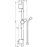 Hansgrohe 28632990 Unica S Puro pomična tuš konzola 650 mm | Shoptok.si