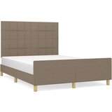  Okvir za krevet s uzglavljem smeđesivi 140 x 200 cm od tkanine | shoptok.hr