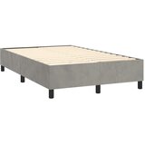 Krevet s oprugama i madracem svjetlosivi 120x190 cm baršunasti | Eponuda.com