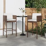 The Living Store Barski stolčki 2 kosa z blazinami rjavi poli ratan - Barski Stolček, (21482409) | Shoptok.si