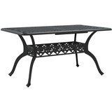  Set od 3 Crna Lijevani Aluminij Stol za 4 Osobe Izdržljiv | shoptok.hr