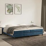 Maison Chic Box spring postelja - Vzmetna postelja z vzmetnico temno modra 200x200 cm žamet SL6433, (21901777) | Shoptok.si