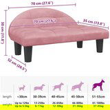 vidaXL Krevet za pse ružičasti 70x52x30 cm baršunasti | shoptok.hr