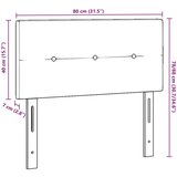 vidaXL Glava postelje S stisnjenim gumbom Svetlo siva 80 cm iz mikrovlaken | Shoptok.si