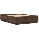  Okvir za krevet s LED svjetlima boja hrasta 150 x 200 cm drveni | shoptok.hr