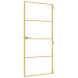 Sobna vrata tanka zlatna 93x201,5 cm kaljeno staklo i aluminij | shoptok.hr