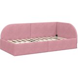 vidaXL Kutni okvir kreveta s uzglavljem Ružičasta 100 x 200 cm Baršun | shoptok.hr