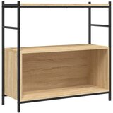 Maison Chic Knjižna omara - Knjižna polica - Knjižni regal sonoma hrast 80x30x78,5 cm inž. les in železo, (21723167) Cene