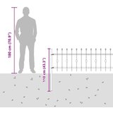  Vrh z bodicami Črna 200 x 130 cm Prašno lakirano jeklo, (5000157879) | Shoptok.si