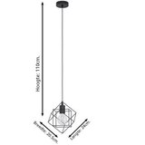 Eglo 43358 - visilica na sajli straiton 1xE27/60W/230V | Eponuda.com