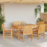 vidaXL 5-delni set za zunanjo jedilnico iz trdnega akacijevega lesa | Shoptok.si