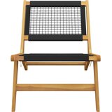  Vrtna stolica s osloncem za noge masivna tikovina i poliester | shoptok.hr