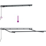  Ručno uvučeni suncobran crveno-bijeli 350x200 cm | shoptok.hr