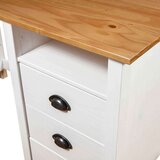  Pisalna miza Hill s 3 predali 120x50x74 cm trdna borovina, (20608806) | Shoptok.si