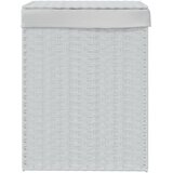  Košara za rublje s poklopcem bijela 46x33x60 cm od poliratana | shoptok.hr
