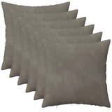  Jastuk s jastukom HEERLEN 6 kom. Svjetlosiva Baršun - Svjetlosiva 30 x 30 cm 6 Cijene