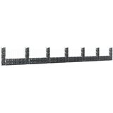 vidaXL Gabionska košara U-oblika sa 7 stupova 740x20x100 cm željezna | shoptok.hr