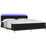  LED Box Spring Krevet s LED trakama Crna 200 x 200 cm tkanina | shoptok.hr