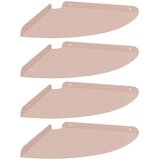  Lebdeća polica s policom 4 pcs Ružičasta 30 x 30 x 2 cm | shoptok.hr