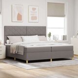 Box Postelja z vzmetnico z vzmetnico Taupe 200 x 200 cm blago - - taupe - 93.78 - 200 x 200 cm - | Shoptok.si