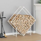 vidaXL Stalak za drva bijeli 100x25x100 cm Hladno valjani čelik Cijene