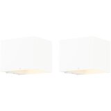 QAZQA Set van 2 wandlampen wit incl. LED en touch dimmer oplaadbaar - Joris Cene