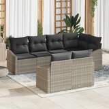  Sjedeća garnitura za vrt 7 kom. Svijetlo siva poliratan Svjetlosiva 233,5 x 123,5 x 85 cm | Shoptok.si
