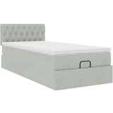  Okvir kreveta s madraca svijetlosivi 90x190cm baršunasti | shoptok.hr