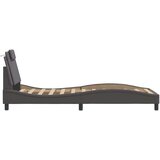  Okvir kreveta s LED svjetlima sivi 90 x 190 cm od umjetne kože | shoptok.hr