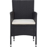  5-dijelni vrtni blagovaonski set od poliratana crni | shoptok.hr