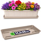 KADAX Stojalo za cvetlične lončke 60 cm, balkonsko korito, plastični pladenj, (5000352878) | Shoptok.si