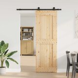  Klizna vrata NARVIK Prirodna i crna 80 x 210 cm (152,5 cm) | shoptok.hr