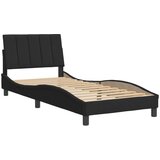  Posteljni okvir z vzglavjem črn 80x200 cm žamet, (21086416) | Shoptok.si