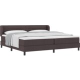 Box Spring Krevet s Madracem Tamno Smeđi 200x200 cm Tkanina | shoptok.hr