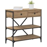  Konzolna stolica s ladicama Smeđa 75 x 34,5 x 75 cm boja drva | shoptok.hr
